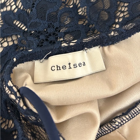 Navy Lace Midi Dress From Honey - Picture 5 of 7